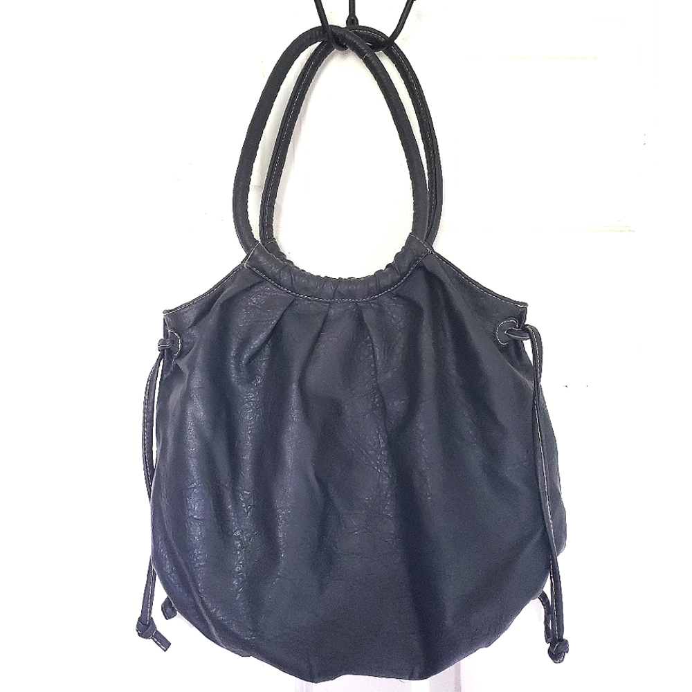 LuLu NYC Black Boho Hobo Bag